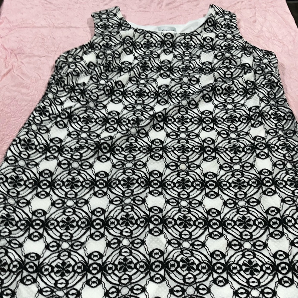 Catherines Elegant Black and White Dress Sz 1X